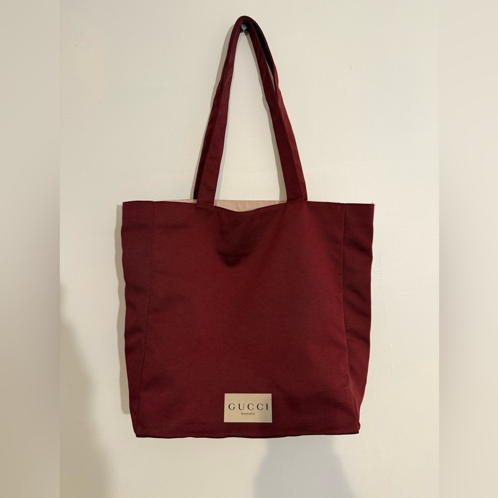 Gucci Burgundy Beauty Tote Bag
